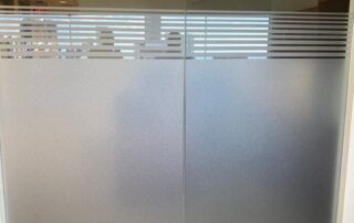 Interior office walls in frosted glass design