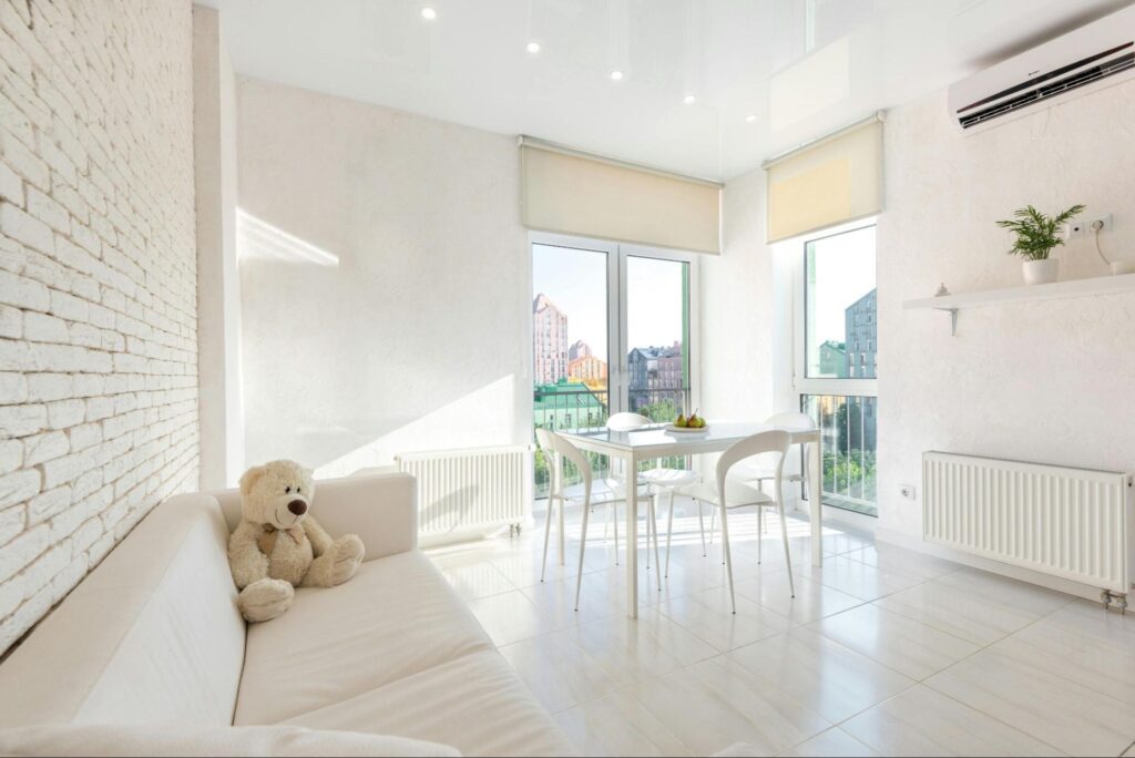 All White Room with Windows