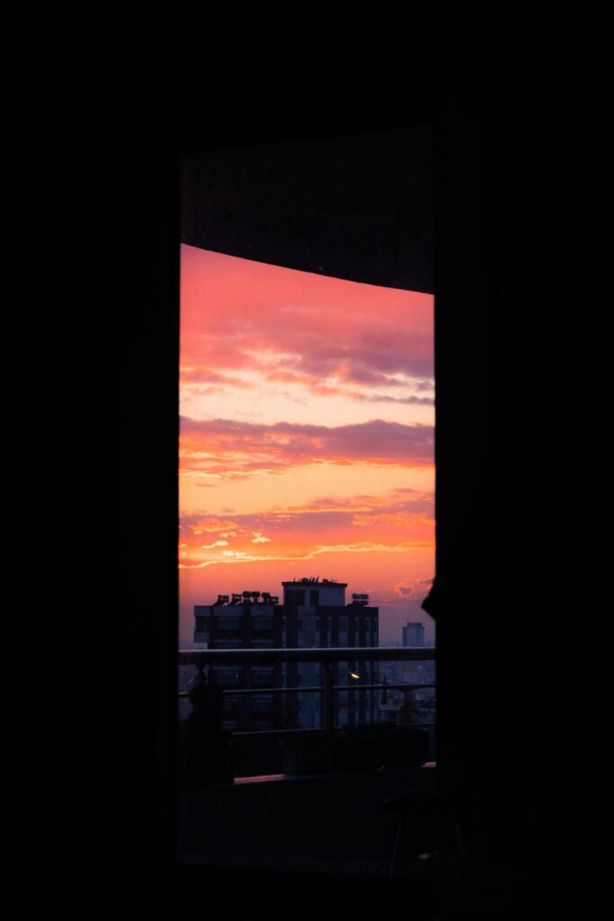 Sunset Through Window