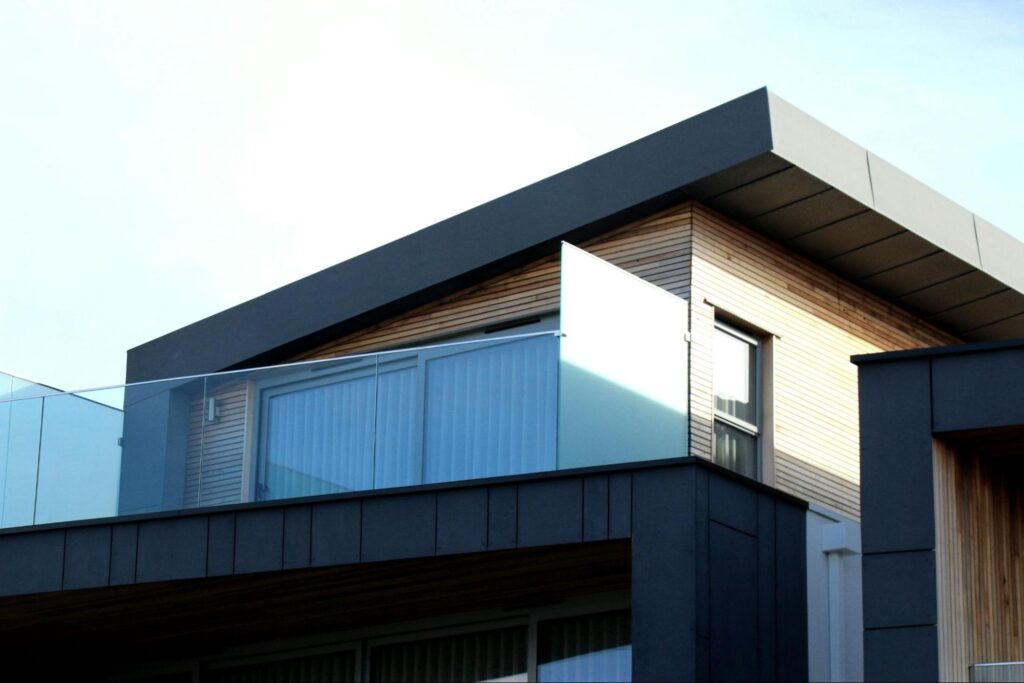 Exterior of a Modern Home Balcony