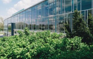 Exterior of an Office Building with Greenery