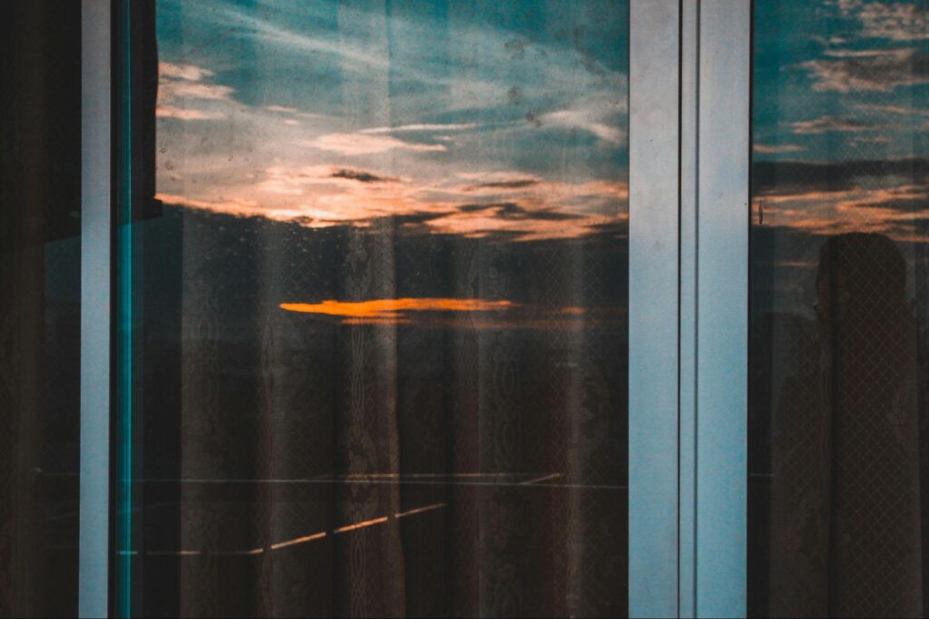 Sunset Reflection on Window