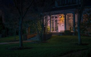 Exterior of Front Door at Night