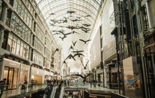 Indoor Mall with Glass Ceiling