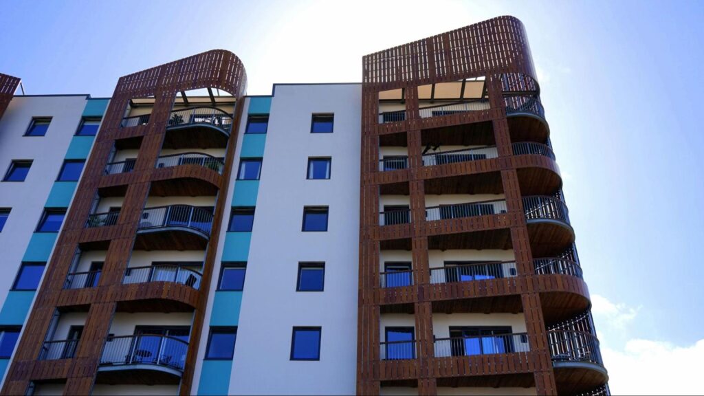 Exterior of an Apartment Building