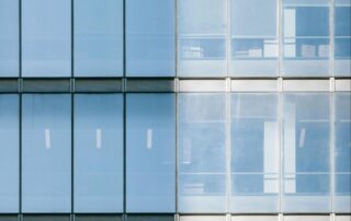 Exterior of a Commercial Building with Glass Windows